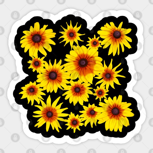 Blooming Yellow Flowers Sticker by DrawingEggen